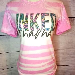 Distressed bleach tee
